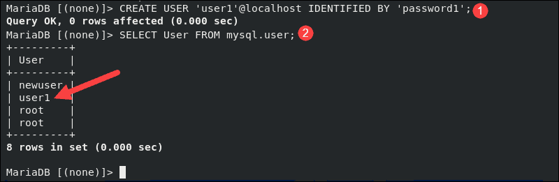 create user identified with mysql_native_password mariadb