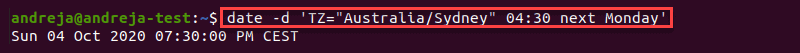 Switch to South Australian time in Linux