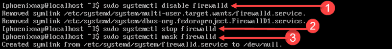 how to prevent firewalld from starting at boot