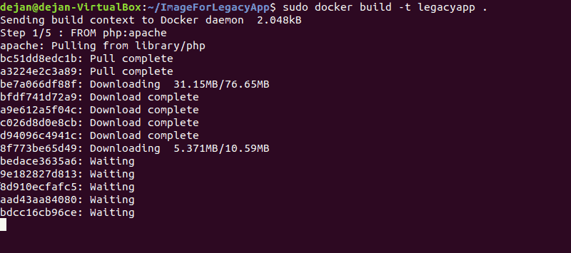 Docker building a dockerfile