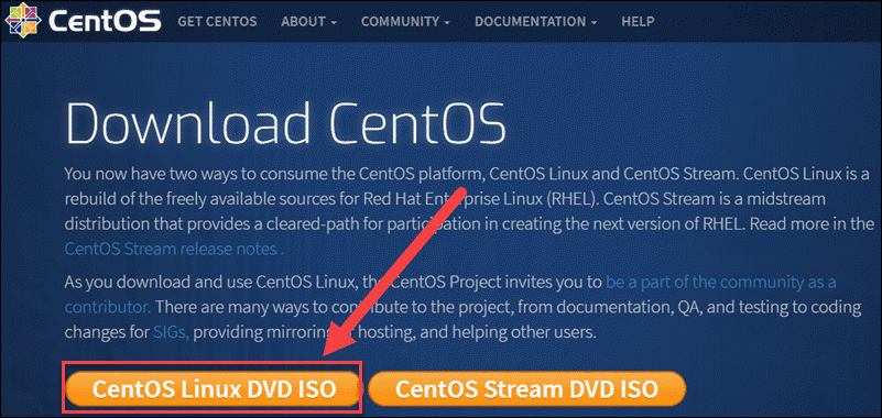 Download CentOS Linux DVD ISO file