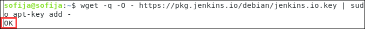 Adding the Jenkins GPG security keys