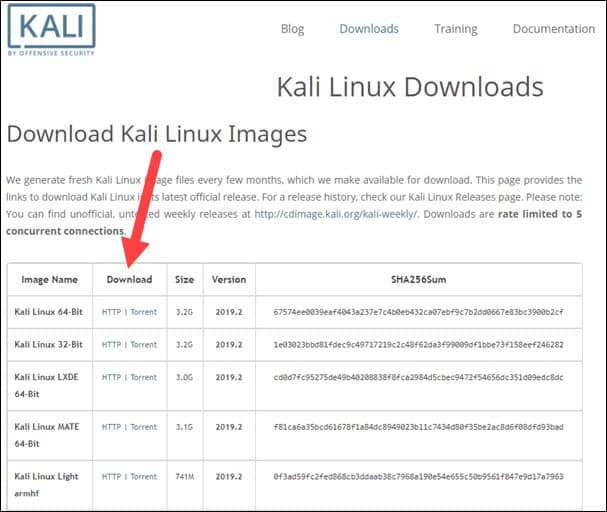 kali linux iso virtualbox