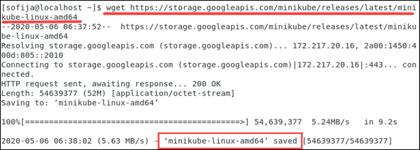 Download Minikube on CentOS.