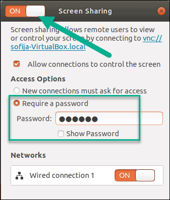screen sharing allowing remote access