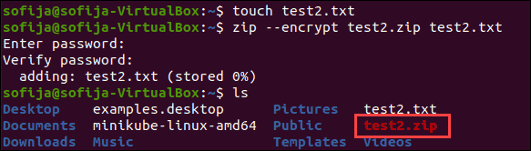 Encrypt a file in Linux.