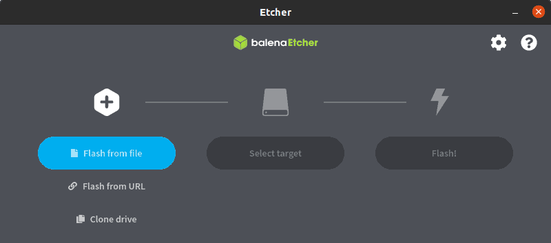 Running Etcher from its AppImage file
