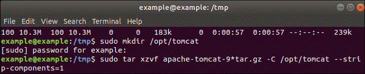 Extract tar.gz file.