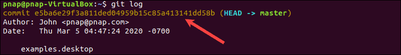 git reset to commit hash