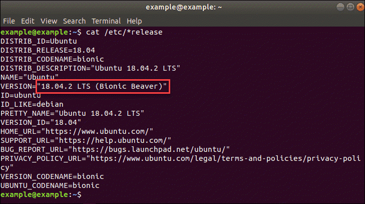 How To Check Ubuntu Version Bash