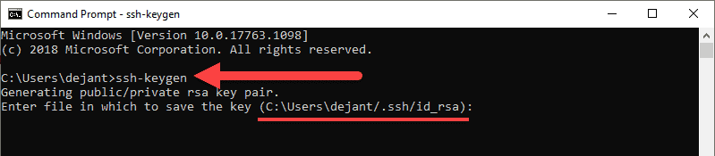 windows 10 generate ssh key for git