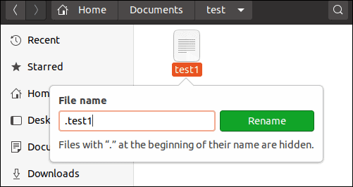 How to hide a file in Linux.