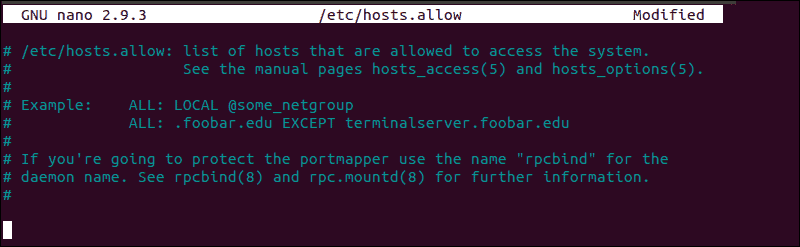 Editing the contents of a standard hosts allow file to resolve 