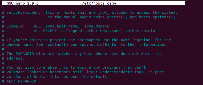 Checking the content of the hosts deny file if it is the cause of "connection reset by peer" SSH error.