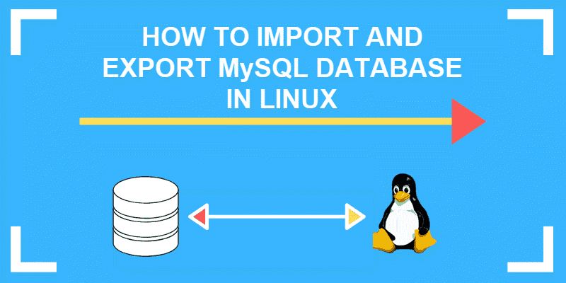how to import and export mysql database in linux