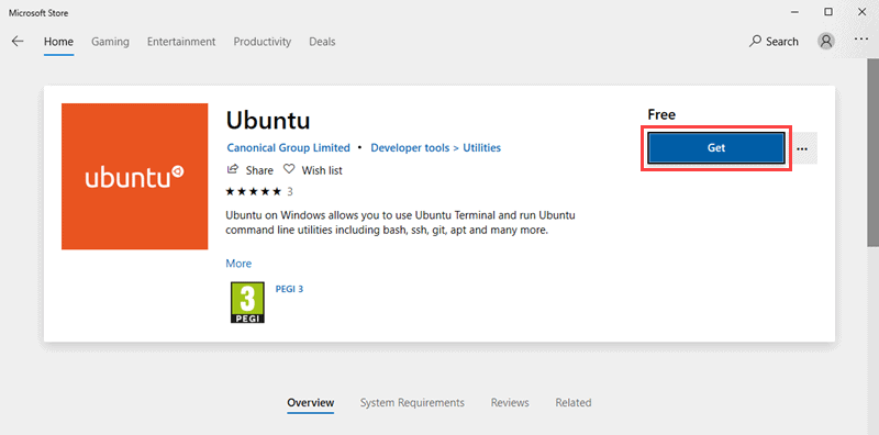 Get Ubuntu from the Windows Store
