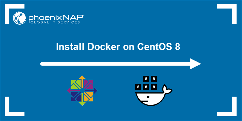 logos on docker installation tutorial for CentOS 8 