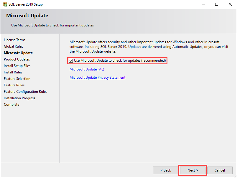 Include SQL server updates in scheduled Windows updates