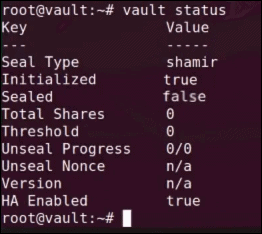 vault initialized