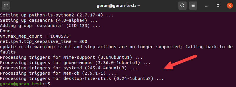 Command to install Cassandra on Ubuntu.