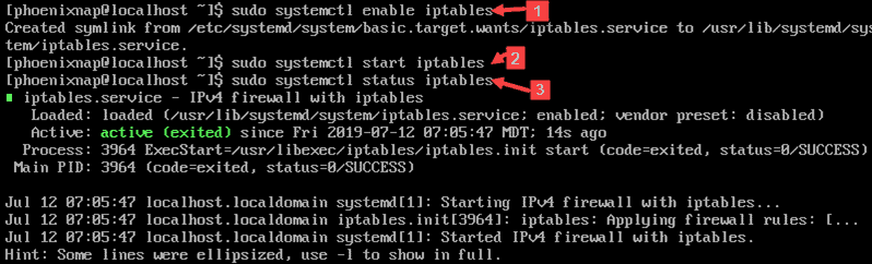 status of firewalld in centos 7