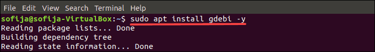 command to install gdebi on ubuntu