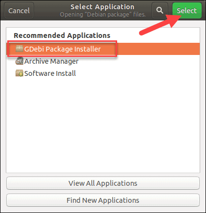 deb file installer application