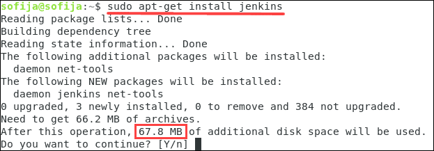 Command to install Jenkins on Debian 10.