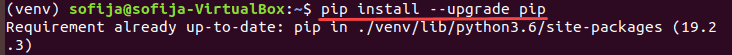 installing pip in virtual environment on ubuntu