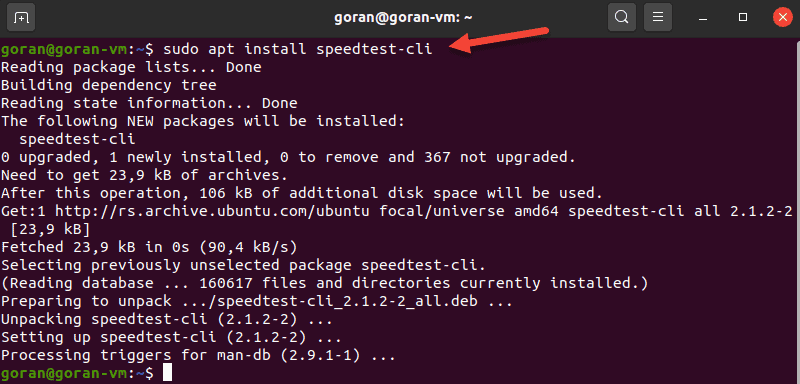 linux test internet connection