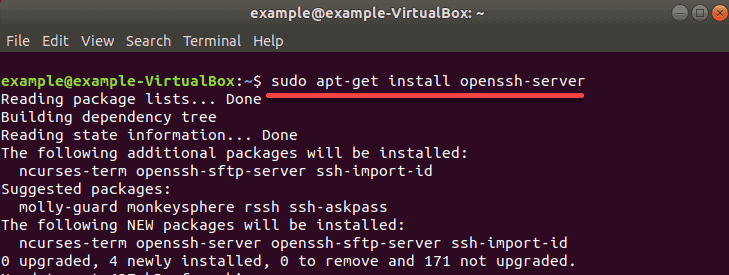 Kuidas lubada SSH d Ubuntu 18.04 s install ssh