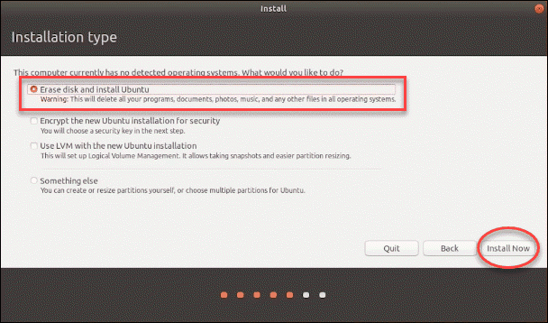 Erase disk and install Ubuntu.