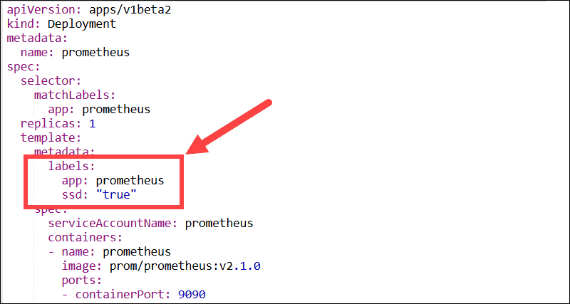 Using labels in Kubernetes deployment.