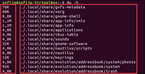 c command to list directory contents into file