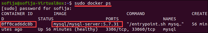 List Docker containers.