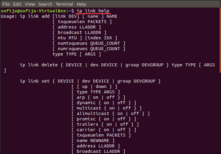 linux command to list ip addresses