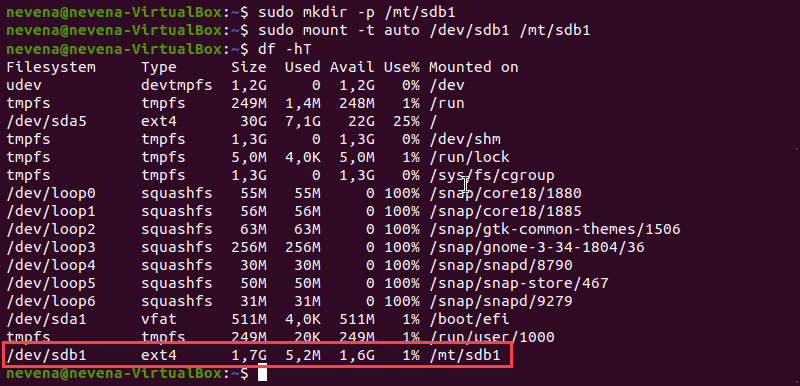 linux list partitions