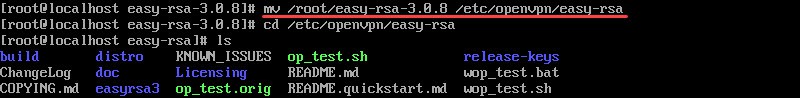 Move Easy RSA directory into the openvpn folder.