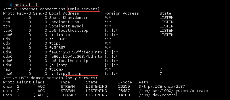 Аналог netstat в linux