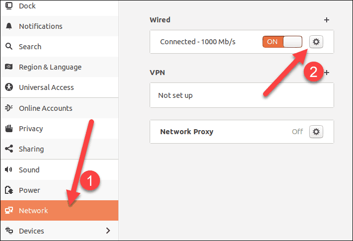 network settings for finding ip address