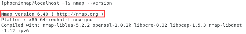 Command to check nmap version on CentOS