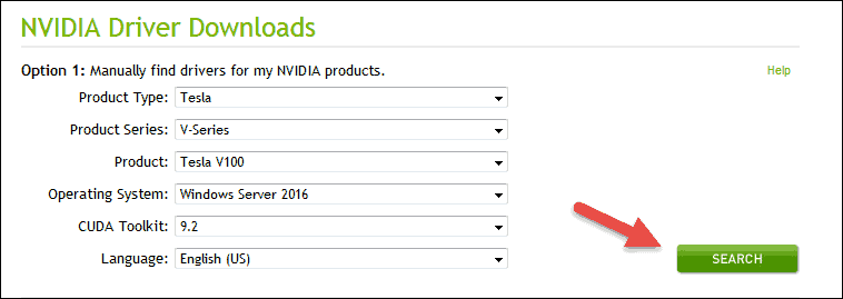 Nvidia driver best sale windows server 2016