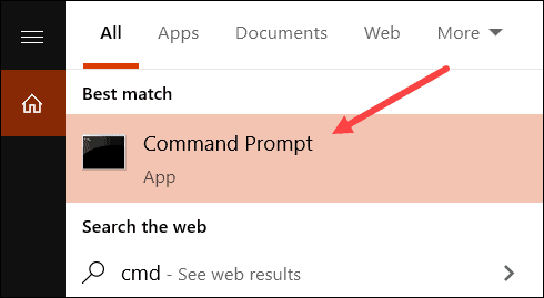 Open command prompt on Windows