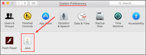 apple java icon not in system preferences