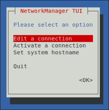 Configure network settings on CentOS using Network Manager.
