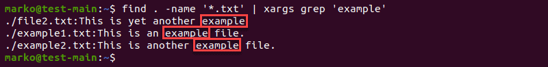 使用带有 xargs 的 grep 命令来搜索文件中的字符串