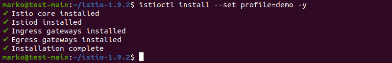 Installing Istio using the instioctl tool