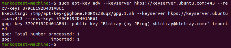 Adding Etcher’s repository key to the trusted list