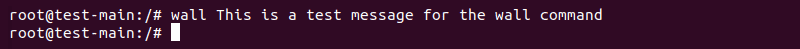 Sending a message to logged-in users using the wall command