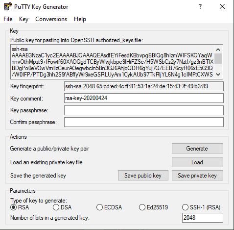 Editing advanced SSH keys options in PuTTY.